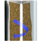 KDF-85 eliminates iron and hydrogen sulfide.